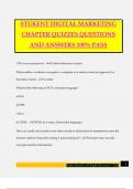 STUKENT DIGITAL MARKETING CHAPTER QUIZZES QUESTIONS AND ANSWERS 100% PASS