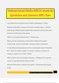 Stukent Social Media MKTG (exam II) Questions and Answers 100% Pass