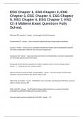 ESG Chapter 1, ESG Chapter 2, ESG Chapter 3, ESG Chapter 4, ESG Chapter 5, ESG Chapter 6, ESG Chapter 7, ESG Ch 8 Midterm Exam Questions Fully Solved.