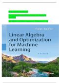 Solution Manual for Linear Algebra and Optimization for Machine Learning 1st Edition by Charu Aggarwal, ISBN: 9783030403430, All 11 Chapters Covered, Verified