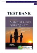 TEST BANK For Maternal-Child Nursing Care with The Women’s Health Companion Optimizing Outcomes for Mothers, Children, and Families, 2nd Edition, Susan L. Ward, Shelton M. Hisley | Verified Chapter's 1 - 49 | Complete