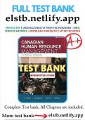 TESTBANK FOR CANADIAN HUMAN RESOURCE MANAGEMENT 12TH EDITION  BY SCHWIND NEWEST RATED A+