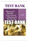 Test Bank For Advanced Health Assessment and Diagnostic Reasoning, 4th Edition by Jacqueline Rhoads| ISBN 9781284170313 | COMPLETE GUIDE | 100% VERIFIED | A+ GRADE