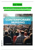 Test Bank for Ethics and Issues in Contemporary Nursing 3rd Canadian Edition by Margaret A. Burkhardt, Nancy Walton, Alvita Nathaniel Complete Fully Covered Latest Newest Version