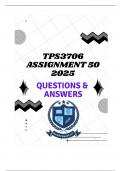 TPS3706 Assignment 50 2025 (DETAILED ANSWERS)