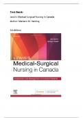 Test Bank - Lewis’s Medical-Surgical Nursing in Canada, 5th Edition ( Tyerman, 2025) All Chapters 1-72|| Newest Edition