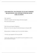 A100 MEDICINE AND SURGERY EXAM 2025 VERIFIED  300 QUESTIONS AND ANSWERS WITH DETAILED  EXPLANATIONS