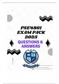 PSE4801 EXAM PACK 2025 (QUESTIONS & ANSWERS)