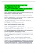 CARBOHYDRATE METABOLISM (CLASSIFICATION OF CARBOHYDRATES) EXAM QUESTIONS WITH CORRECT ANSWERS