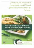 TEST BANK for Nutritional Foundations and Clinical Applications: A Nursing Approach 8th Edition by Michele Grodner EdD CHES