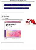 TEST BANK For Basic Geriatric Nursing, 7th Edition By Patricia A. Williams | Verified Chapter's 1 - 20 | Complete!!!