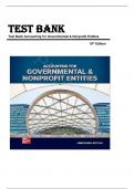 TEST BANK FOR Accounting for Governmental & Nonprofit Entities 19th Edition by Jacqueline L. Reck, Suzanne Lowensohn & Daniel Neely , ISBN: 9781260809954 |All Chapters Complete| Guide A+