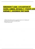 EMERGENCY CARE 14TH EDITION TEST BANK BY DANIEL LIMMER, MICHAEL F. O'KEEFE, ALL CHAPTERS 1 - 41, COMPLETE GUIDE