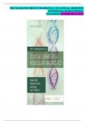 TEST BANK FOR TIETZ FUNDAMENTALS OF CLINICAL CHEMISTRY AND MOLECULAR DIAGNOSTICS, 9TH EDITION(NADER RIFAI,2023) 