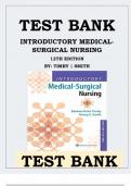 Test Bank for Introductory Medical-Surgical Nursing 12th Edition by Timby Smith