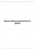 Samenvatting Programmeren in Python