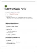 Solid Oral Dosage Form Notes