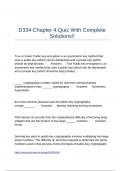 D334 Chapter 4 Quiz With Complete Solutions!!