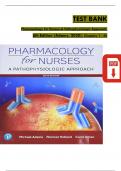 Test Bank for Pharmacology for Nurses: A Pathophysiologic Approach 6th Edition by Adams