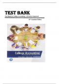 TEST BANK FOR College Accounting: A Practical Approach, 14th Canadian Edition by Jeffrey Slater, Brian Zwicker & Debra Good |ISBN: 9780135222416| Complete Guide A+