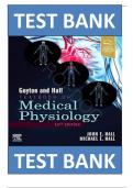 TEST BANK FOR Guyton and Hall Textbook of Medical Physiology (Guyton Physiology) 14th Edition by John E. Hall & Michael E. Hall Chapters1-86 Complete |ISBN: 9780323597128| Guide A+