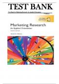 TEST BANK FOR Marketing Research: An Applied Orientation 7th Edition by Naresh K. Malhotra , ISBN: 9781292265636|All Chapters Complete| Guide A+