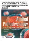 Applied Pathophysiology for the Advanced Practice Nurse 1st Edition Dlugasch Story Test Bank