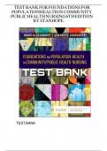 TEST BANK FOR FOUNDATIONS FOR POPULATIONHEALTH IN COMMUNITY PUBLIC HEALTH NURSING 6TH EDITION