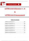 LETRS Unit 6 Session 1 - 6 and LETRS Unit 6 Assessment: ALL IN ONE (Latest 2025 / 2026): Actual Questions with Verified Answers (A+ Guarantee)