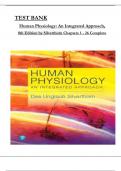 Test Bank - Human Physiology: An Integrated Approach 8th Edition By Dee Unglaub Silverthorn, (All Chapters Included 1-26)