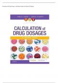 Calculation Of Drug Dosages 11th Edition Ogden Test Bank All Chapters