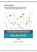 Test Bank for Effective Leadership and Management in Nursing 9th Edition by Eleanor Sullivan 9780134153117 Chapter 1-28 | Complete Guide A+