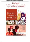 Test Bank For Maternity and Women's Health