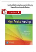 Test Bank High Acuity Nursing 7th Edition by Wagner Pierce Welsh All 39 Chapters Covered BEST STUDY GUIDE Newest Edition Instant Download Pdf