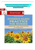 Test Bank For Evidence-Based Practice for Nurses: Appraisal and Application of Research 6th Edition by Nola A. Schmidt, Janet M. Brown