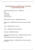 Nursing Skills and Concepts (NPS) Ch. 28  Wound Care New Update 100% Verified!!