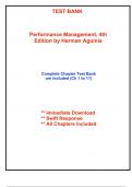 Test Bank for Performance Management, 4th Edition by Aguinis (All Chapters included)