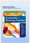 COMPLETE TEST BANK – ESSENTIALS FOR NURSING PRACTICE 9TH EDITION  BY PATRICIA A. POTTER PERRY, AMY HALL, PATRICIA CASTALDI 