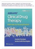 ABRAM’S CLINICAL DRUG THERAPY RATIONALES FOR NURSING PRACTICE 13th EDITION GERALYN FRANDSEN’S TESTBANK/COMPLETE GUIDE /ALL CHAPTERS 1-61