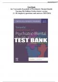 Test Bank For Varcarolis' Essentials of Psychiatric Mental Health Nursing, 5th Edition By Chyllia D Fosbre ||isbn 9780323810319  All Chapters 1 28  LATEST 2025||Questions And Answers||Verified by experts