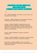 CHAPTER 3 EXAM: BIOS 251, 2025/2026 WITH CORRECT/ACCURATE ANSWERS