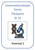 Gr 10 Lewenswetenskappe opsomming van terme Kwartaal 2