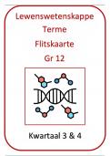 Gr 12 Lewenswetenskappe opsomming van terme Kwartaal 3