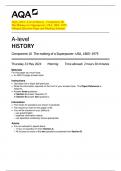 AQA_2024: A-level History - Component 1K   The Making of a Superpower: USA, 1865–1975   (Merged Question Paper and Marking Scheme) 