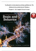 Test Bank for An Introduction to Brain and Behavior 7th Edition by Bryan Kolb, Ian Q. Whishaw, Chapters 1 - 16, Complete Newest Version