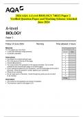 Complete 2024 AQA A-Level BIOLOGY 7402 papers 1,2 & 3