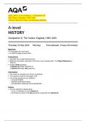 AQA_2024: A-level History - Component 1C  The Tudors: England, 1485–1603  (Merged Question Paper and Marking Scheme) 