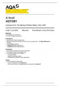 AQA_2024: A-level History - Component 2S  The Making of Modern Britain: 1951–2007  (Merged Question Paper and Marking Scheme) 