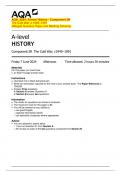 AQA_2024: A-level History - Component 2R  The Cold War: c.1945–1991  (Merged Question Paper and Marking Scheme) 