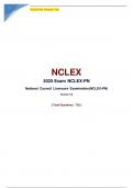 NCLEX 2025 Exam NCLEX-PN National Council Licensure Examination(NCLEX-PN) Questions with Correct Answers